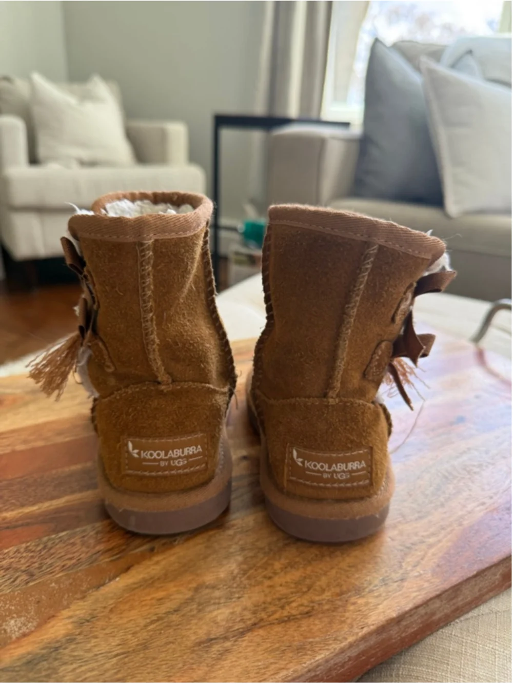 Baby Koolaburra by UGG Brown Boots with Bows Size 7